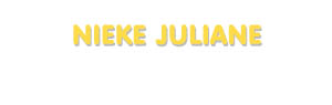 Der Vorname Nieke Juliane